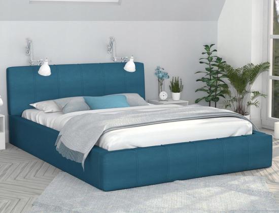 Luxusná posteľ FLORIDA 120x200 s kovovým zdvižným roštom TYRKYSOVA